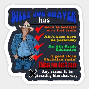 Billy Joe Shaver's Checklist Sticker